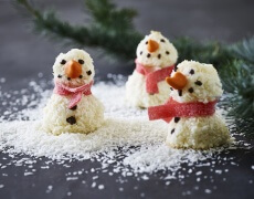 Spiselige kokos-snemænd