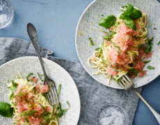 Spagetti med stenbiderrogn