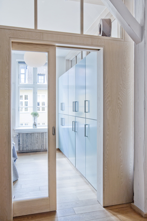 Glasskydedør til soveværelset