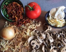 Tørrede grøntsager