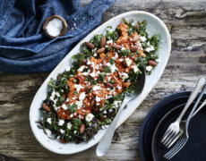 Grønkål med rødpesto