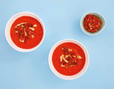 Grillet peberfrugtsuppe