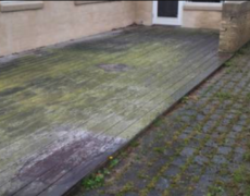 Algebelagt træterrasse