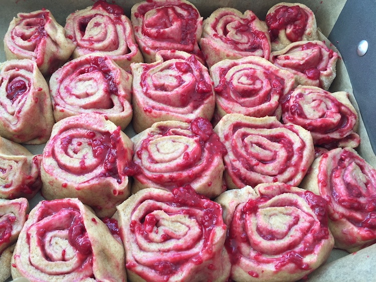 Hindbærsnegle inden bagning