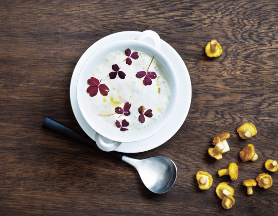 Lækker suppe med kantareller